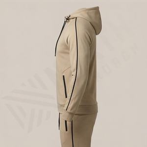 Ensemble de survêtement pour homme OEM ODM, jogging respirant, design personnalisé, logo, 100% coton, ensemble décontracté deux pièces, vêtements de sport pour la salle de sport - Product Image 3