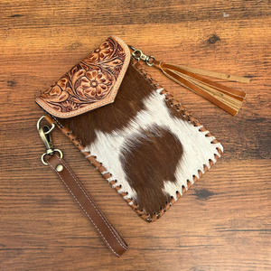 Hand Tooled Leather <b>Phone</b> Holster with <b>Belt</b> Clip High Quality Genuine Leather Crossbody <b>Mobile</b> Bags Cowhide Wristlet <b>Phone</b> <b>Pouch</b> - Product Image 3