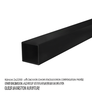 Perfil de Compensación para Mampara de Ducha de Aluminio Negro Mate Koricini 2x2x200 cm - Product Image 2