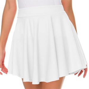 Factory Supply <b>High</b> Quality Sporty Women Mini <b>Skirts</b> Custom Logo Solid Color Plain Dyed Eco-Friendly Nylon/Spandex <b>High</b> <b>Waist</b> - Product Image 5