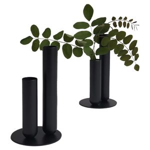 Decoración moderna del hogar, jarrón de aluminio personalizado, jarrón de suelo con flores artificiales para adornos de sala de estar - Product Image 5