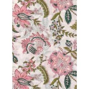 Productos más vendidos de alta calidad Tela de popelina de algodón Hojas de puntos y Tela con estampado de bloques florales para vestido - Product Image 2