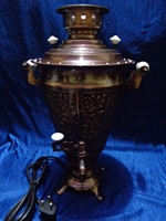 Théière en métal fabriqué à la main samovar de style dinde pour la cérémonie traditionnelle du thé