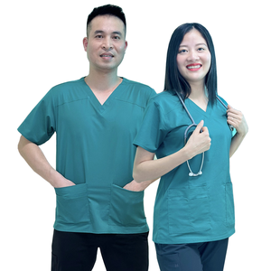 Vente en gros Tissu doux anti-rides rayonne Scrubs Uniforme d'infirmière Vêtements médicaux Femmes et hommes Scrubs Jogger Scrubs Sets - Product Image 2