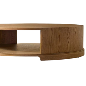 Mesa de Centro Circular de Madera Maciza de Teca, Estilo Moderno Minimalista, Ecológica y Móvil, para Hotel, Cafetería, Sala de Estar - Product Image 5