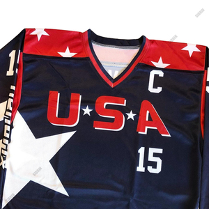 เสื้อฮอกกี้อินไลน์แบบสั่งทำพิเศษ Sibrin Premium ลายพิมพ์แบบระเหิดสีจากสหรัฐอเมริกา |   เสื้อฮอกกี้น้ำแข็งปักลายแบบแห้งเร็ว เป็นมิตรกับสิ่งแวดล้อม ออกแบบได้ตามต้องการ - Product Image 2