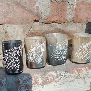 118 artesanías para el hogar taza de búfalo cuerno afeitado tazón hecho en La India espuma jabón de afeitar taza almuerzo cuchara cubiertos plato taza para beber - Product Image 3