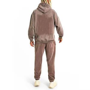 Survêtement décontracté pour homme, lavage à l'acide, vêtements d'extérieur, produit très demandé, facile à porter, respirant, couleur unie, teinture unie - Product Image 2