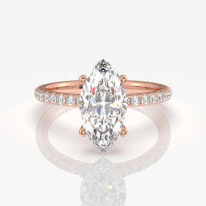 แหวนทองคำ 18K ประดับเพชรโมอิสซาไนต์ทรงมาร์คีส์ หรูหราและสง่างาม - Product Image 6