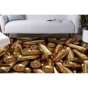 Tapis imprimé or - Moderne, antidérapant, design personnalisé, tapis en chenille - Product Image 5