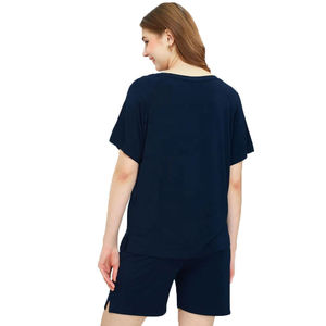 Nuevo diseño de tendencia, conjunto doble para mujer, cómodo, hecho a medida, 100% poliéster, manga corta, cuello redondo, conjunto doble para mujer para uso informal - Product Image 3