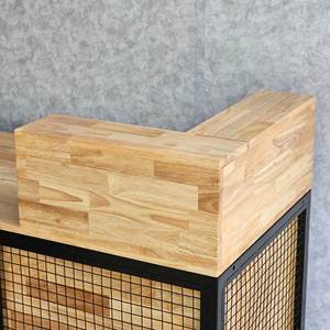 Industrial Luxury <b>Reception</b> <b>Counter</b> 120x60x82cm MDF Rubber Wood BLT68021 for Store Gym School and Clothing Front Desk - Product Image 4