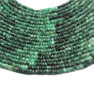 ลูกปัดพลอยมรกตธรรมชาติคุณภาพสูง ขายดี ขนาด 3.5-4.5 มม. ทรงรอนเดล สีเขียวไล่เฉด นำเข้าจากแซมเบีย ขายส่งโดยตรง - Product Image 5