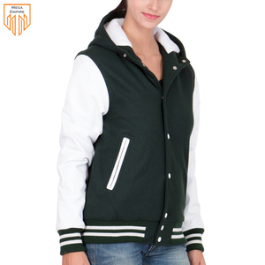 Chaqueta universitaria con capucha personalizable de la mejor calidad para mujer Nuevo diseño superior de MEGA EMPIRE Transpirable y teñido liso - Product Image 2