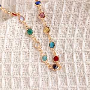 Collier en cristal multicolore fait à la main bijoux de charme de pierres précieuses vibrantes collier coloré unique cadeau pour les femmes - Product Image 2