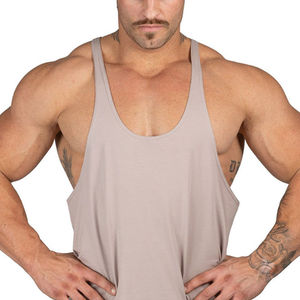 Singlet de sport sans couture de qualité supérieure pour hommes, personnalisable, en tissu tricoté uni, design ajusté, singlet pour hommes - Product Image 5