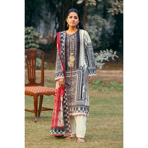 Vestidos de césped paquistaníes Salwar Kameez para mujer, venta al por mayor de Pakistán e India, vestido de césped de 3 piezas para ropa informal - Product Image 3