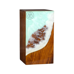 โกศเผาศพโรสวูดทำด้วยมือด้วยเรซินโอเชียนดีไซน์โกศหรือขี้เถ้าของมนุษย์ - Product Image 3