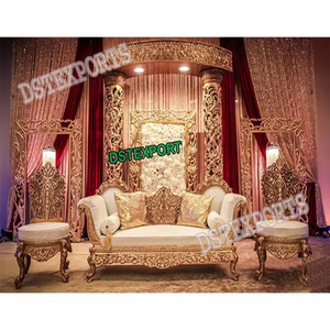 Matrimonio hindú Maharani decoración de escenario boda asiática conjunto de escenario a la venta aspecto impresionante escenario de decoración de boda - Product Image 1