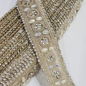 Vestido de lujo tela de encaje con cuentas Mujeres Sudanesas Toub al por mayor duradero usando algodón francés de bajo precio - Product Image 1