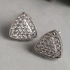NOVAMART Fine Geometric & Water Drop 925 <b>Sterling</b> <b>Silver</b> <b>Stud</b> Earrings for Women Girls Wholesale Export - Product Image 2
