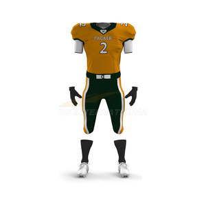 Por encargo sublimado uniformes de fútbol americano aparejos sarga impresión bordado jóvenes conjunto hombres mujeres al por mayor - Product Image 2