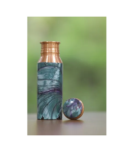 Shiny Polished Printed Copper <b>Water</b> <b>Bottle</b> Customized Drinkware Copper <b>Water</b> <b>Bottle</b> Made in India - Product Image 6