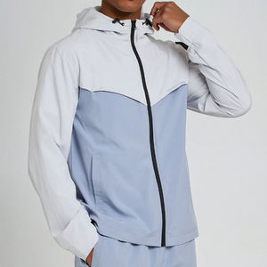 Ensemble de survêtement de sport pour homme, design tendance, 100% coton respirant, fermeture éclair, en vente - Product Image 4