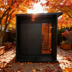 Sauna de Vapor Exterior de Cedro Rojo Canadiense, en Stock en Almacén de EE. UU., Cabinas de Sauna para Bienestar - Product Image 1