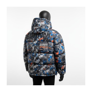 Fashion Men Puffer <b>Jacket</b> Premium Resistant Polyester Fabric City <b>Pattern</b> Black Blue Orange Custom Logo Puffer <b>Jacket</b> for man - Product Image 4