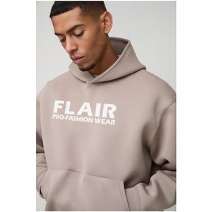 เสื้อฮู้ดสวมหัวผ้าคอตตอนออร์แกนิกสำหรับผู้ชายเสื้อสเวตเชิ้ตมีลายสีพื้นทรงโอเวอร์ไซส์หนาแบบ100% - Product Image 4