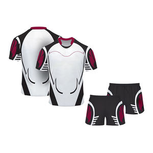 Camisetas/Pantalones Cortos de Rugby Personalizados con Nuevo Diseño para Clubes Deportivos, de Secado Rápido, Impresión Digital, Transpirables, 100% Poliéster, Cómodos - Product Image 2