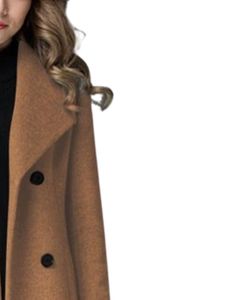 เสื้อโค้ทผ้าวูลตัวยาวขนอูฐสำหรับผู้หญิงเสื้อโค้ทตัวใหญ่ให้ความอบอุ่นมีสไตล์เสื้อแจ็คเก็ตตัวยาวเต็มตัวแบบหนาแฟชั่น - Product Image 2