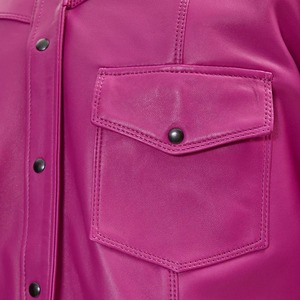 Offre Spéciale! Professionnel personnalisé léger en cuir véritable hommes chemise à manches longues décontracté col haut impression personnalisée XL unique - Product Image 6