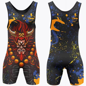 Sublimation Customized Wrestling Singlets & Uniforms Premium Quality Breathable Spandex/Polyester V-neck Tank <b>Tops</b> for Women - Product Image 6