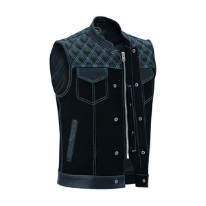 2025 Chaleco clásico de cuero PU para hombre Proveedor OEM Elegante ajuste al aire libre Logotipo personalizado y producción de etiquetas privadas - Product Image 1