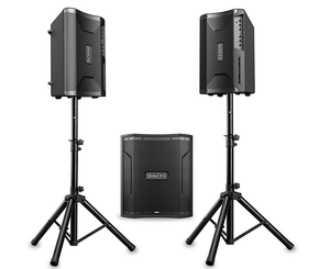 Pack d'amplificateur de batterie ST Simmons DA2110 et de subwoofer DA12S avec supports de haut-parleurs et câbles - Product Image 2