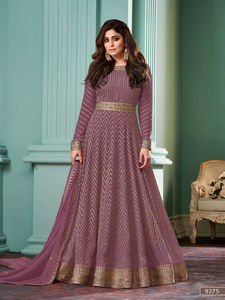 Nouveau travail brodé en georgette de renard lourd pakistanais avec la collection de costumes Nazarene Duppata - Product Image 6