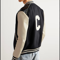Vestes universitaires en cuir noir de luxe personnalisées pour hommes, à capuche, en coton, doublure en fausse fourrure, style streetwear hiver, hip hop, style universitaire