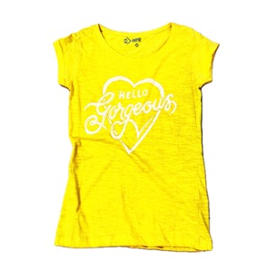 100% Cotton Yellow Ladies <b>T</b>-<b>Shirt</b> Breathable Comfort Wear O-Neck Short Sleeve Water Printed OEM Teenagers Casual - Product Image 1