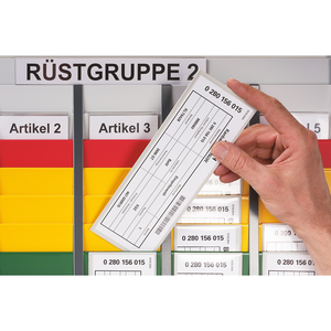 KAN-Label Copertura Etichette / Copertura Kanban 1/3 DIN A4, Arancione, 50 pz. / Confezione - KAN-LABEL1/3DIN/8 - Product Image 3