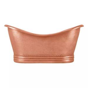 Baignoire en cuivre de luxe artisanale au design antique pour salles de bains haut de gamme et décoration intérieure élégante - Product Image 1