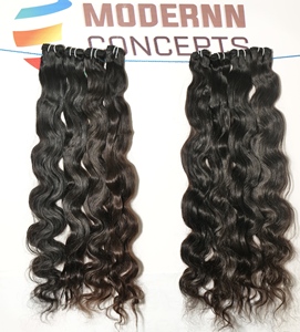 Venta al por mayor 100% proveedor de la Virgen suelta de onda profunda Bodywave Natural crudo indio templo extensiones de cabello humano sin procesamiento químico - Product Image 5