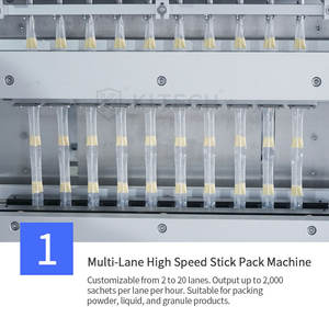 Automático Multi pista Eletrólito Energy Drink Mix Stick Pack Máquina 10g 12g Electrólito Pó Máquina De Embalagem - Product Image 2