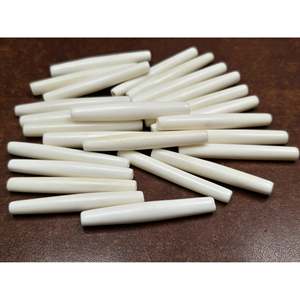 กระดูกควายธรรมชาติสีขาวเป็นมิตรกับสิ่งแวดล้อมทำด้วยมือเรียบขัดท่อลูกปัดลูกปัดสร้อยข้อมือเครื่องประดับหัตถกรรม - Product Image 1