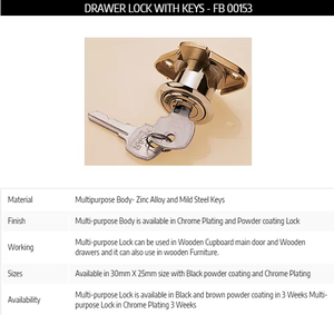 Chất Lượng Cao Cấp Ngăn Kéo Khóa Với Phím Kim Loại Mạnh Mẽ An Ninh Khóa Cho Văn Phòng Nộp Hồ sơ Tủ Nhà Ngăn Kéo Và Lưu Trữ Đơn Vị - Product Image 2