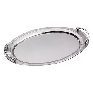 Plateau de service en argent fantaisie, plateau de table basse, plateau en métal de haute qualité avec poignée design pour accessoires de cuisine - Product Image 2