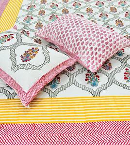 ชุดเครื่องนอนผ้าซาตินพิมพ์ลายดอกไม้สีเหลืองและปลอกหมอนแบบซิป2แบบดั้งเดิม - Product Image 2