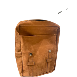 Mochila de Cuero Gamuza Marrón para Hombre, Nuevo Diseño, Deportiva, para Correr, Gran Capacidad, Cierre de Poliéster Premium, Portátil - Product Image 2