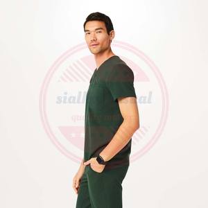 Hospital Medical Nursing Scrub Suit Custom Logo \ Premium Quality Short Sleeved Scrub Suits for Men - Product Image 2